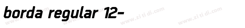 borda regular 12字体转换